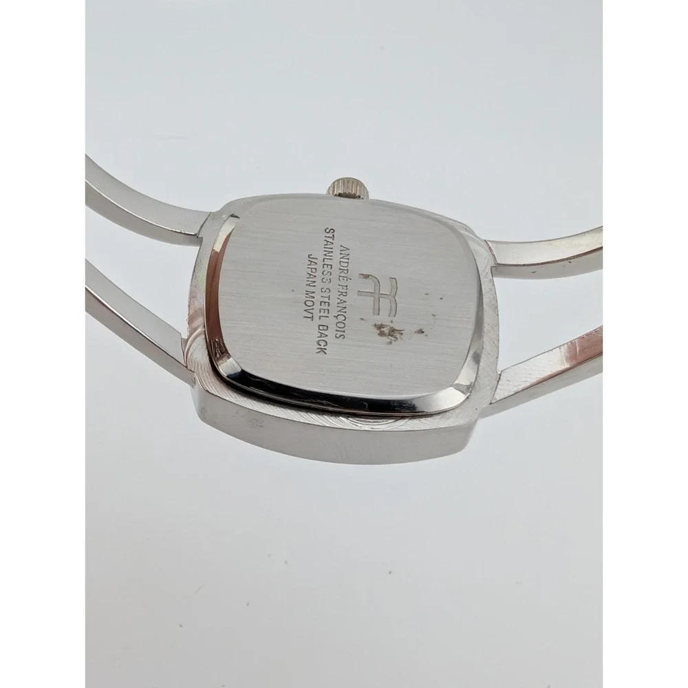 Andre Francois‎ Watch Women 26mm Case Pink Dial Silver Bangle Band- New Battery